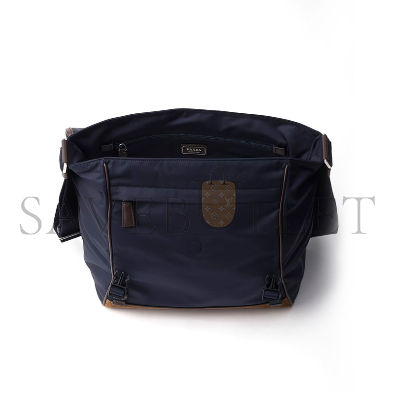 PRADA LARGE RE-NYLON AND LEATHER SHOULDER BAG 2VD052 (34*29.5*14.5cm) PRADA LARGE RE-NYLON AND LEATHER SHOULDER BAG 2VD052 (34*29.5*14.5cm)